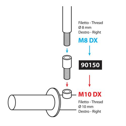 ΑΝΤΑΠΤΟΡΑΣ ΓΙΑ ΚΑΘΡΕΠΤΗ ΜΗΧΑΝΗΣ M8 DX-M10 DX -1ΤΕΜ