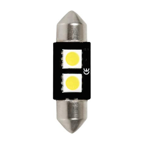 ΛΑΜΠΑΚΙ ΠΛΑΦΟΝΙΕΡΑΣ C5W 12V 10x36mm HYPER-LED6 ΛΕΥΚΟ 2SMDx3chips (ΔΙΠΛΗΣ ΠΟΛΙΚΟΤΗΤΑΣ- CAN-BUS) 1ΤΕΜ.