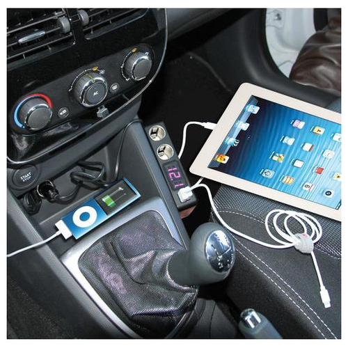 ΑΝΤΑΠΤΟΡΑΣ ΑΝΑΠΤΗΡΑ 12/24/36V ΔΙΠΛΟΣ ΜΕ 2 USB+ΒΟΛΤΟΜΕΤΡΟ MULTI POWER ΜΕ ΚΑΛΩΔΙΟ 80cm