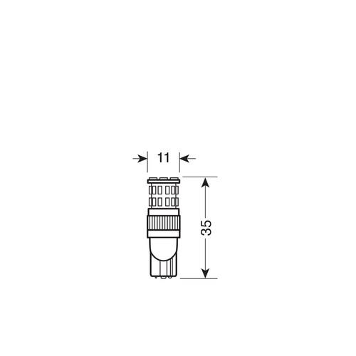 T10 24-28V W2,1x9,5d MEGA-LED36 220LM (ΔΙΠΛΗΣ ΠΟΛΙΚΟΤΗΤΑΣ) 2ΤΕΜ.