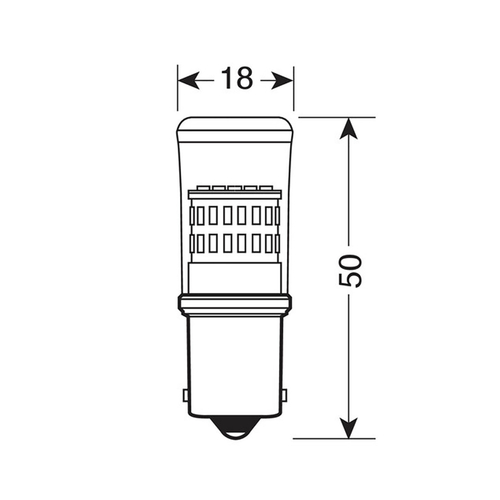 P21W 12-28V BA15s MEGA-LED48 6.500K 370lm ΔΙΑΘΛΑΣΗΣ (ΜΟΝΟΠΟΛΙΚΟ) BLISTER 1 ΤΕΜ.