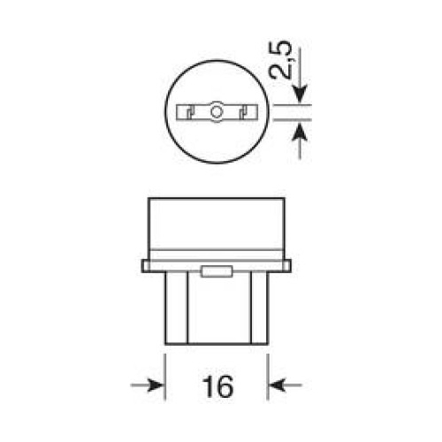 P27/7W 12V 27/7W W2,5x16q STANDAR LINE ΑΛΟΓΟΝΟΥ 2ΤΕΜ. BLISTER