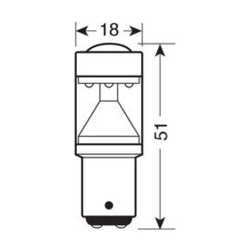 P21/5W 10-30V BAY15d 80/750lm Διπολικό Λευκό Διάθλασης MEGA-LED 54 CREE-LED BLISTER 1τεμ.