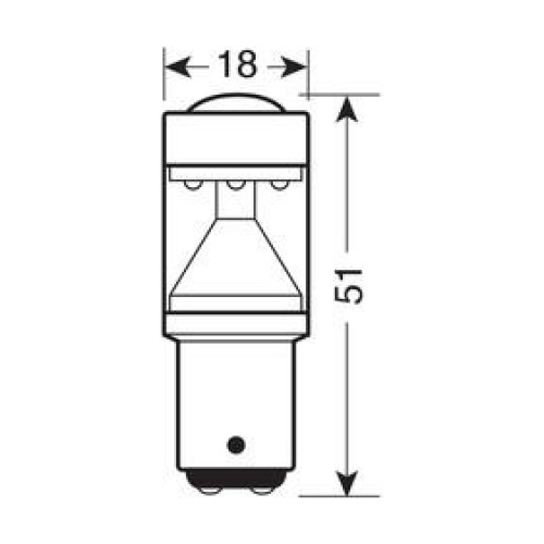 P21/5W 10-30V BAY15d 60/340lm ΔΙΠΟΛΙΚΟ ΚΟΚΚΙΝΟ ΔΙΑΘΛΑΣΗΣ MEGA-LED 54 CREE-LED BLISTER 1ΤΕΜ.