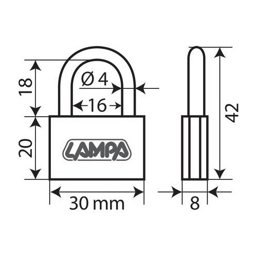 ΛΟΥΚΕΤΟ 30mm BASIC ΜΕ 3 ΚΛΕΙΔΙΑ
