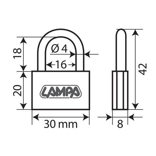 ΛΟΥΚΕΤΟ 50mm BASIC ΜΕ 3 ΚΛΕΙΔΙΑ