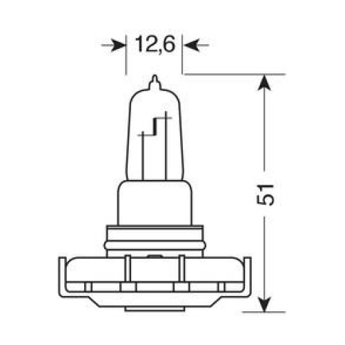 PSX24W 12V 24W 450lm PG20-7 STANDARD LINE 1Τεμ. σε κουτι