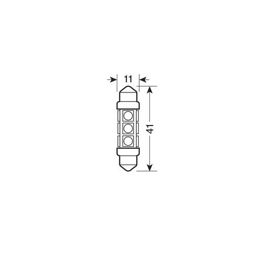 Λαμπάκια Πλαφονιέρας  24-30V SV8,5-8 10x41mm 216lm HYPER-LED (Διπλής Πολικότητας) Σακουλάκι 20τεμ
