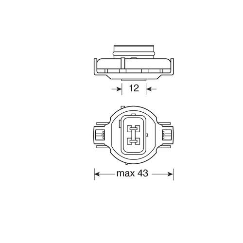 PSY24W 12V 24W 385lm PG20-4 STANDARD LINE ΠΟΡΤΟΚΑΛΙ 1ΤΕΜ. ΣΕ BLISTER