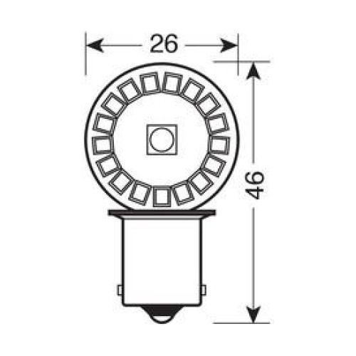 P21W 24-28V BA15s 260lm ΜΟΝΟΠΟΛΙΚΟ ΛΕΥΚΟ ΔΙΑΘΛΑΣΗΣ HYPER-LED102  2ΤΕΜ.