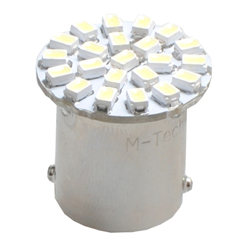 R5W/R10W 12V BA15s 1,44W LED 22xSMD3020 PREMIUM ΛΕΥΚΟ 1ΤΕΜ.