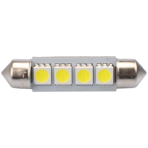 ΛΑΜΠΑΚΙΑ ΠΛΑΦΟΝΙΕΡΑΣ C5W/C10W 12V 0,96W SV8,5 41mm CAN-BUS LED 4xSMD5050 PREMIUM ΛΕΥΚΟ BLISTER 2ΤΕΜ