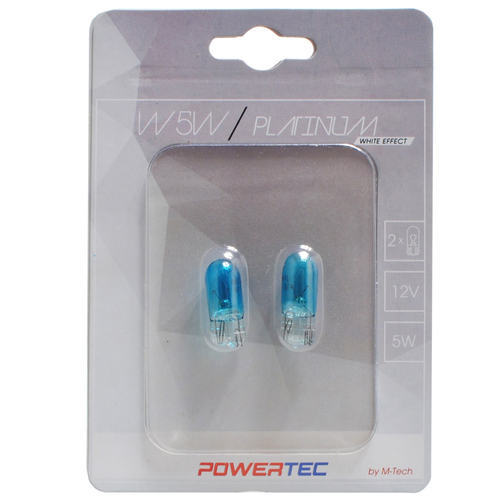 W5W 12V 5W (T10) W2.1x9.5d POWERTECK PLATINUM 2ΤΕΜ. M-TECH