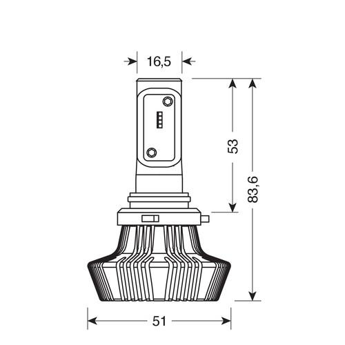 HB3 9005 10-30V 6.500K 4.000lm 25W P20d HALO LED 8LED ZES CHIPS 1ΤΕΜ.