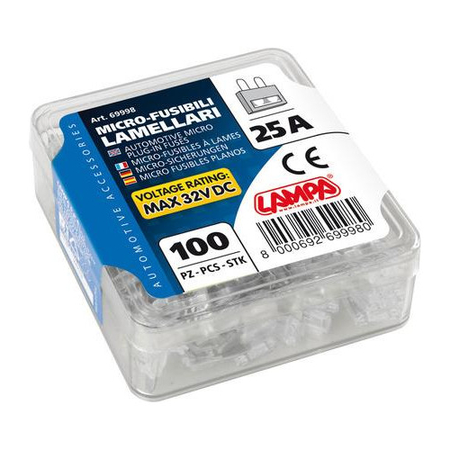 ΑΣΦΑΛΕΙΕΣ MICRO 25Amp 12/32V ΣΕ ΚΟΥΤΑΚΙ 100ΤΕΜ.