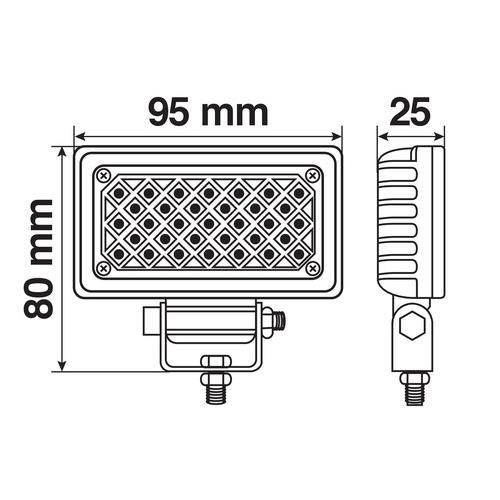 ΠΡΟΒΟΛΕΑΣ ΕΡΓΑΣΙΑΣ WL-14 10/30V 33LED 6W 726LM 6.000K ΜΕ ΦΩΣ ΔΙΑΘΛΑΣΗΣ (95x80x25 mm) 1ΤΕΜ.