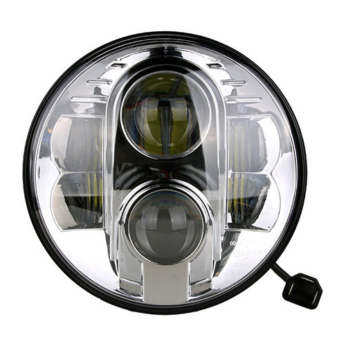 ΦΑΝΑΡΙ ΣΤΡΟΓΓΥΛΟ 7 ΙΝΤΣΩΝ ME 8LED CREE (XML-10W) 9-36V 6000-6500K CHROME