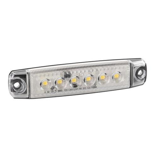 ΦΩΣ ΟΓΚΟΥ 6LED ΛΕΥΚΟ 12/24V 96mm ΑΔΙΑΒΡΟΧΟ 1ΤΕΜ.