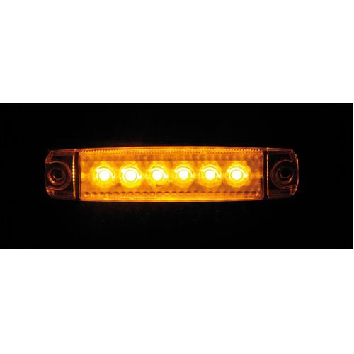 ΦΩΣ ΟΓΚΟΥ 6LED ΠΟΡΤΟΚΑΛΙ 12/24V 96mm ΑΔΙΑΒΡΟΧΟ 1ΤΕΜ.