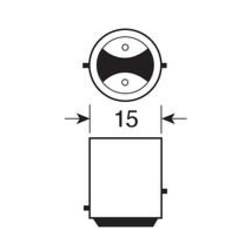 P21/5W 10-28V BAY15d MEGA-LED 150LM ΔΙΑΘΛΑΣΗΣ ΚΟΚΚΙΝΟ (ΔΙΠΟΛΙΚΟ) BLISTER 1ΤΕΜ.