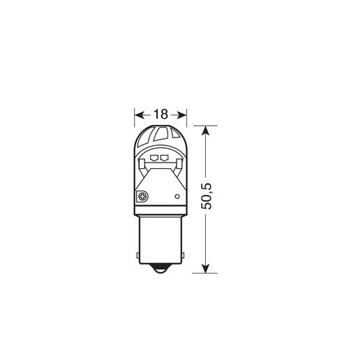 P21W 10-28V BA15s MEGA-LED 150LM ΔΙΑΘΛΑΣΗΣ ΠΟΡΤΟΚΑΛΙ (ΜΟΝΟΠΟΛΙΚΟ) BLISTER 1ΤΕΜ.