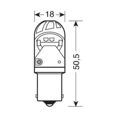 P21W 10-28V BA15s MEGA-LED 150LM ΔΙΑΘΛΑΣΗΣ ΚΟΚΚΙΝΟ (ΜΟΝΟΠΟΛΙΚΟ) BLISTER 1ΤΕΜ.