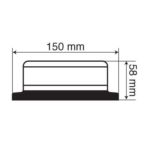 ΦΑΡΟΣ RL-6 12V/24V 45LED ΒΙΔΩΤΟΣ ΠΟΡΤΟΚΑΛΙ ΣΤΡΟΓΓΥΛΟΣ 150x58mm