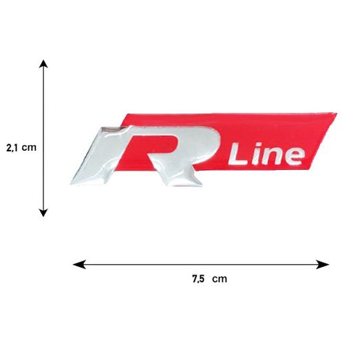 R LINE (VW) ΑΥΤΟΚΟΛΛΗΤΟ ΣΗΜΑ ΚΟΚΚΙΝΟ/ΧΡΩΜΙΟ 7,5x2,1cm ΜΕ ΕΠΙΚΑΛΥΨΗ ΕΠΟΞΕΙΔΙΚΗΣ ΡΥΤΙΝΗΣ - 1 ΤΕΜ.