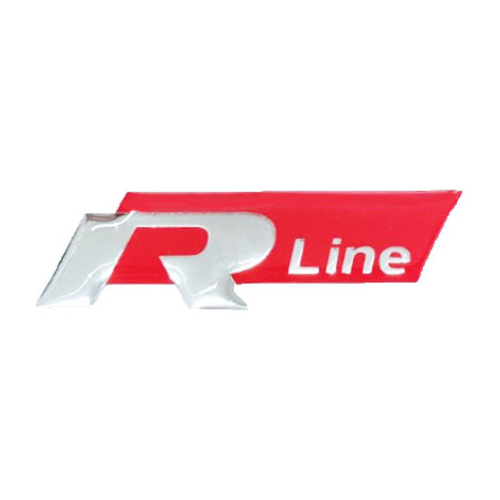 R LINE (VW) ΑΥΤΟΚΟΛΛΗΤΟ ΣΗΜΑ ΚΟΚΚΙΝΟ/ΧΡΩΜΙΟ 7,5x2,1cm ΜΕ ΕΠΙΚΑΛΥΨΗ ΕΠΟΞΕΙΔΙΚΗΣ ΡΥΤΙΝΗΣ - 1 ΤΕΜ.