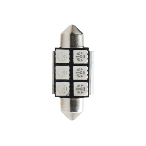 ΛΑΜΠΑΚΙΑ ΠΛΑΦΟΝΙΕΡΑΣ C5W/C10W 12V 1,44W SV8,5 36mm CAN-BUS+RADIATOR LED 6xSMD5050 PREMIUM ΜΠΛΕ 1ΤΕΜ.