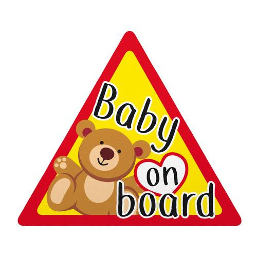 BABY ON BOARD ΕΝΔΕΙΞΗ ΣΤΑΤΙΚΟ 128x112mm