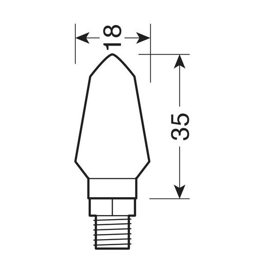 ΦΛΑΣ ΜΟΤΟ MICRO ΜΑΥΡΑ 12V SMD LED 35x18mm 2ΤΕΜ.