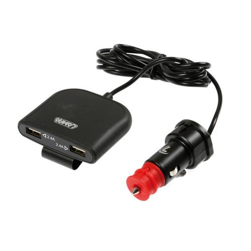 ΦΟΡΤΙΣΤΗΣ ΑΝΤΑΠΤΟΡΑΣ ΑΝΑΠΤΗΡΑ 4USB 12/24V ΜΕ ΚΑΛΩΔΙΟ 180cm 7800mA FAST CHARGE EXTENDER