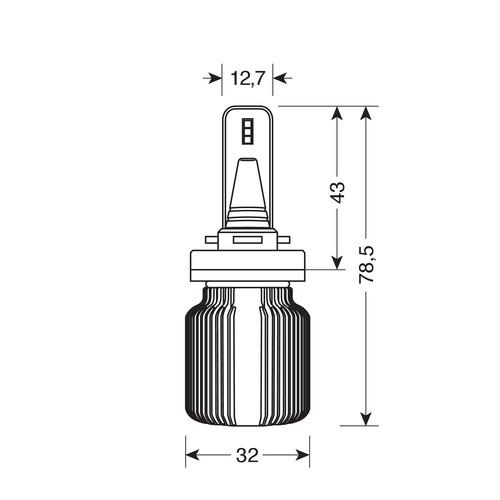 H8/H11/H16 9-32V PGJ19-X 6LED 6.500K 4.000lm 20W CANBUS SEOUL CSP-Y19chips HALO LED BLADE 2ΤΕΜ.