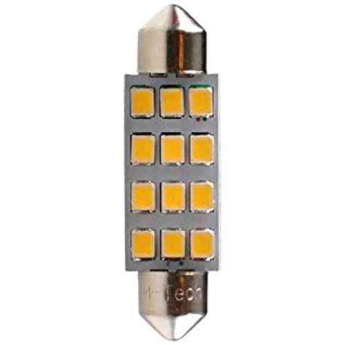 ΛΑΜΠΑΚΙΑ ΠΛΑΦΟΝΙΕΡΑΣ C5W/C10W 12V SV8.5 41mm 1,5W 12xSMD2835 LED OSRAM ΛΕΥΚΟ  BLISTER 2ΤΕΜ. M-TECH