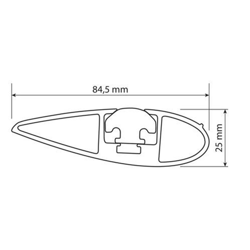 ΜΠΑΡΕΣ ΟΡΟΦΗΣ ΑΝΟΔΙΩΜΕΝΟΥ ΑΛΟΥΜΙΝΙΟΥ FLUSH BAR MIXED YAKIMA 95+100 cm (ΑΣΗΜΙ ΧΡΩΜΑ/ΜΕ ΚΛΕΙΔΑΡΙΕΣ) ΓΙΑ ΟΛΕΣ ΤΙΣ ΟΡΟΦΕΣ - 2 ΤΕΜ.