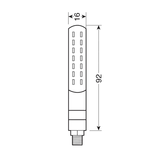 ΦΛΑΣ ΠΙΣΩ ΓΙΑ MOTO LINE SQ 12V SMD LED 3 ΧΡΗΣΕΩΝ ΘΕΣΕΩΣ/STOP/ΦΛΑΣ (ΜΑΥΡΟ 92 X 16 mm) - 2 ΤΕΜ.