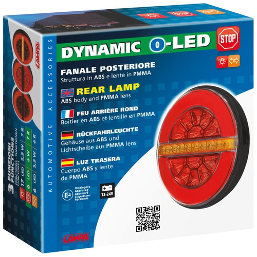 ΦΩΣ ΠΙΣΩ ΑΡΙΣΤΕΡΟ 12/24V DYNAMIC-O 140 mm ΜΕ 29 LED 3 ΧΡΗΣΕΙΣ ΘΕΣΕΩΣ/ΦΛΑΣ/STOP (ΚΟΚΚΙΝΟ/ΠΟΡΤΟΚΑΛΙ) - 1 ΤΕΜ.