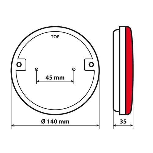 ΦΩΣ ΠΙΣΩ ΔΕΞΙ 12/24V DYNAMIC-O 140 mm ΜΕ 29 LED 3 ΧΡΗΣΕΙΣ ΟΜΙΧΛΗΣ/ΘΕΣΕΩΣ/ΦΛΑΣ (ΚΟΚΚΙΝΟ/ΠΟΡΤΟΚΑΛΙ) - 1 ΤΕΜ.