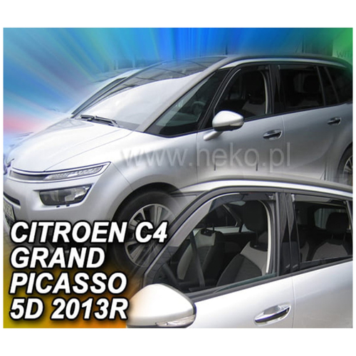 CITROEN C4 GRAND PICASSO SPACE TOURER MK2 5D 2013+ ΣΕΤ ΑΝΕΜΟΘΡΑΥΣΤΕΣ ΑΥΤΟΚΙΝΗΤΟΥ ΑΠΟ ΕΥΚΑΜΠΤΟ ΦΙΜΕ ΠΛΑΣΤΙΚΟ HEKO - 4 ΤΕΜ.
