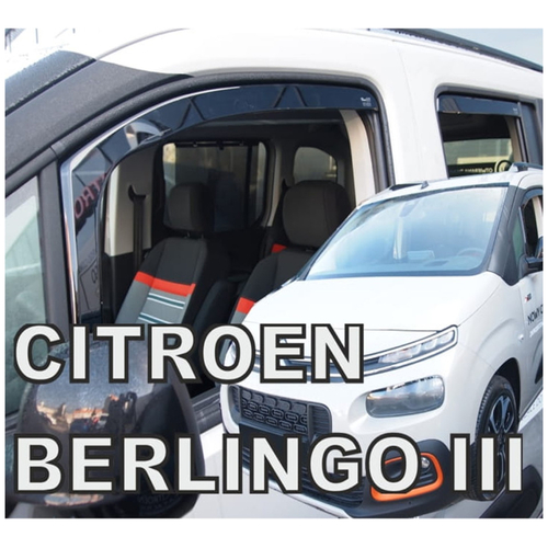 CITROEN BERLINGO III/PEUGEOT RIFTER/OPEL COMBO E 4D/5D LOV 2018+ ΣΕΤ ΑΝΕΜΟΘΡΑΥΣΤΕΣ ΑΥΤΟΚΙΝΗΤΟΥ ΑΠΟ ΕΥΚΑΜΠΤΟ ΦΙΜΕ ΠΛΑΣΤΙΚΟ HEKO - 4 ΤΕΜ.