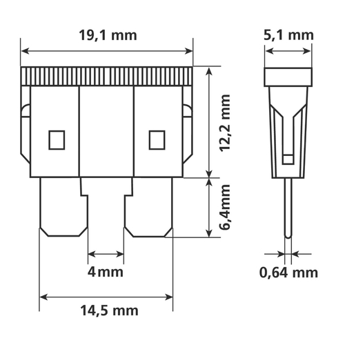 ΑΣΦΑΛΕΙΕΣ PLUG-IN 12/24V - 10 ΤΕΜ. (ΚΑΡΤΕΛΑ)