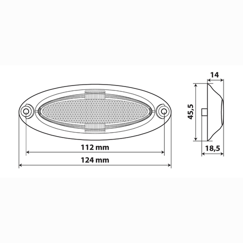 ΦΩΣ ΟΓΚΟΥ 4LED ΛΕΥΚΟ SMD 12/24V 124mm 1ΤΕΜ.