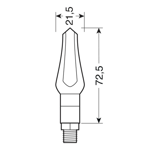 ΦΛΑΣ ΜΟΤΟ ZEPHYR ΜΑΥΡΑ 12V SMD LED 72,5x21,5mm 2ΤΕΜ.