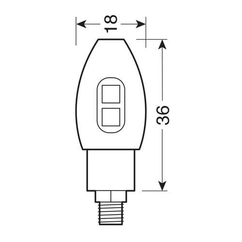 ΦΛΑΣ ΜΟΤΟ VOLT ΑΣΗΜΙ 12V SMD LED 36x18mm 2ΤΕΜ.