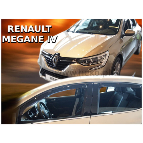 RENAULT MEGANE 5D 2016+ ΣΕΤ ΑΝΕΜΟΘΡΑΥΣΤΕΣ ΑΥΤΟΚΙΝΗΤΟΥ ΑΠΟ ΕΥΚΑΜΠΤΟ ΦΙΜΕ ΠΛΑΣΤΙΚΟ HEKO - 4 ΤΕΜ.