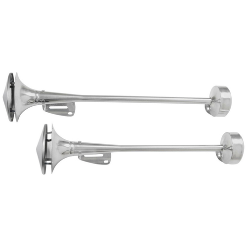 ΚΟΡΝΑ ΔΙΠΛΗ ΠΝΕΥΜΑΤΙΚΗ 118dB 24V  58+64cm ΜΕ ΒΑΣΕΙΣ ΣΤΗΡΙΞΗΣ