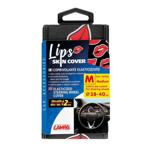 ΚΑΛΥΜΜΑ ΤΙΜΟΝΙΟΥ SKIN-COVER LIPS-LABBRA (ΧΕΙΛΗ) 38/40cm (M) ΜΑΥΡΟ ΕΛΑΣΤΙΚΟ ΠΟΛΥΕΣΤΕΡΙΚΟ 2mm ΠΑΧΟΣ