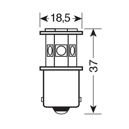 P21W 24/28V BA15s 30lm HYPER-LED24 ΠΟΡΤΟΚΑΛΙ (ΜΟΝΟΠΟΛΙΚΟ) BLISTER 1ΤΕΜ.