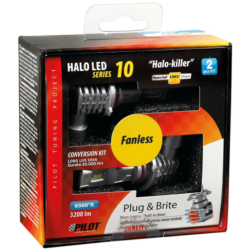 H10-HB3 9005 HALO KILLER P20d 9-32V -20W - 6500K - 3200lm HALO LED KIT SERIES 10 (12 LED ZES CHIPS) - 2 ΤΕΜ.